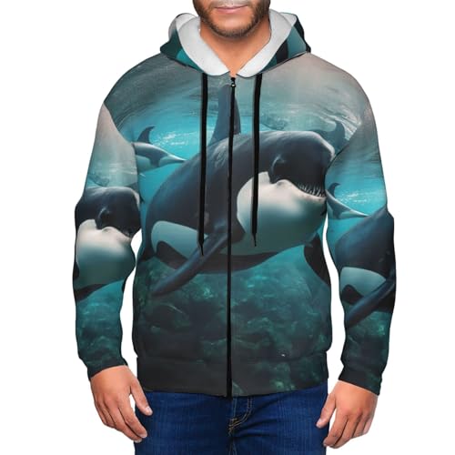 Sweat à capuche extensible orque homme aux finitions soignées - 2