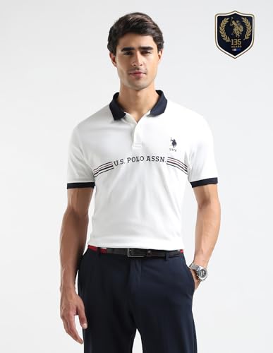 Image of U.S.Polo Association Men's Brand Embossed Regular Fit Polo Shirt
