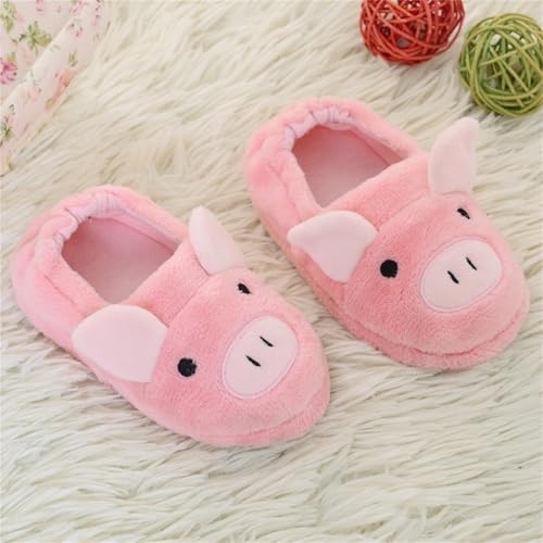 Kids Cute Cartoon Slippers Boys Girls Soft Plush Warm House Slippers Winter Indoor Outdoor Fuzzy Flat Slip-On Shoes2