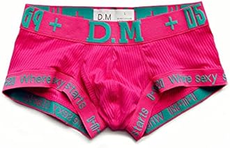 D.M Men's Underwear Trunks Briefs Cotton Fashion Low Rise Comfortable Underpants