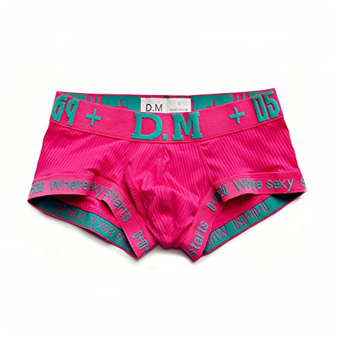D.M Men's Underwear Trunks Briefs Cotton Fashion Low Rise Comfortable Underpants