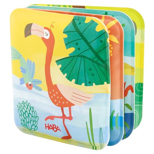HABA Mini Livre de Bain Tumulte d'animaux - Jouets Aquatiques pour Jeunes Enfants avec Bruit de...