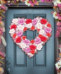 Valentine Heart Wreath Door Hanger Wall Decor