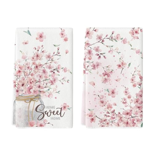 Artoid Mode Ensemble de 2 torchons à vaisselle décoratifs en polyester avec inscription 