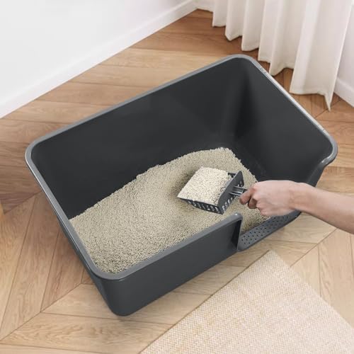 Arenero para gato plástico grande 2 unidades con pala gris miniatura 6