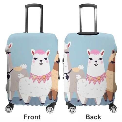 Cute Alpacas Printed Luggage Cover Protector, Fits 18-32 Inch Luggage3