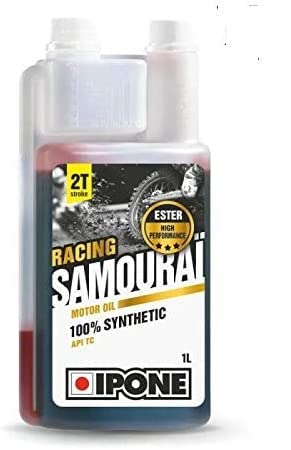 1 LITRO OLIO 2T 100% SINTETICO SAMOURAI ESSENZA FRAGOLA compatibile