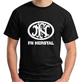 Classic style Fn Herstal T Shirt Graphic Top Printed Shirt Short Sleeve Tee Mens L
