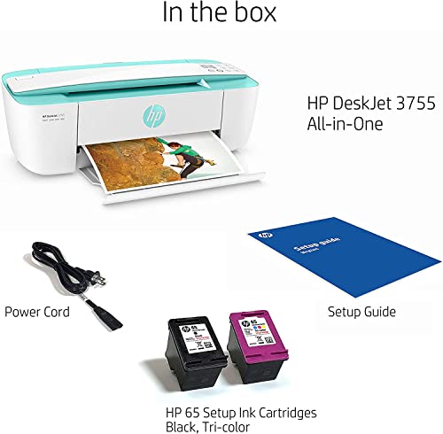 Neego H-P Deskjet Wireless Color Inkjet Printer All-In-One With Lcd Display - Print Scan Copy And Mobile Printing Ultra Compact 6 Ft Printer Cable #TOP5