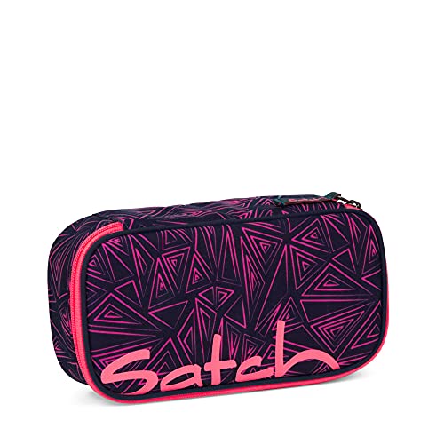 Satch Schlamperbox - Mäppchen groß Trennfach Geodreieck - Pink Bermuda