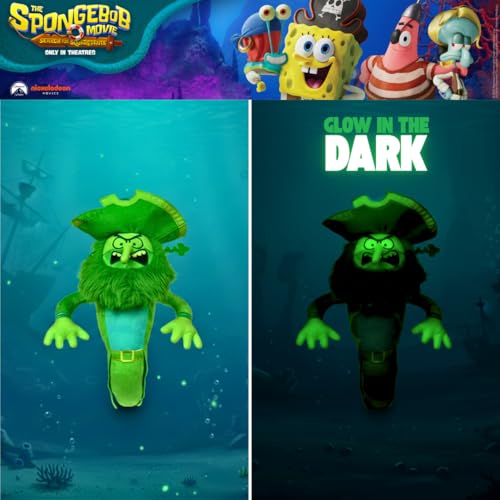Image of Spongebob Squarepants The Flying Dutchman Kids Plush Cuddle Pillow, Glow in The Dark, Super Soft & Cozy, (Officially Licensed Product) By Franco Collectibles