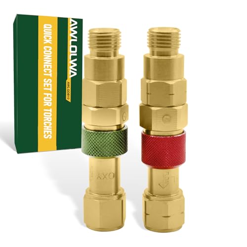 AWLOLWA Oxy Acetylene Quick Connects Set