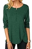 Especificaciones: cuello de pico, color liso, manga larga, botones decorativos, dobladillo. Esta camiseta de manga larga es una prenda básica clásica