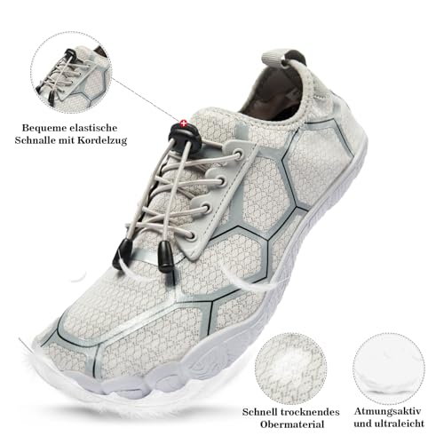 Image of Men's Hike Barefoot Quick-Dry Sports Shoes Wide Toe Aqua for Swim Diving Surfing Kayaking Pool Beach Walking