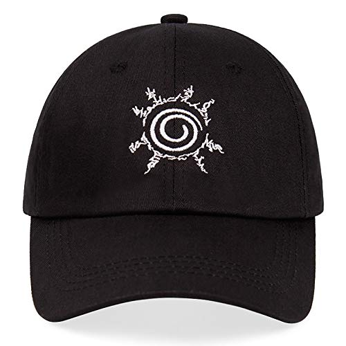 Heppy Anime Dad Hat Naruto Seal 100% algodón Bordado Gorra de béisbol Snapback Unisex Cartoon Fashion Hip Hop Casual Sun Hats
