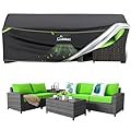 UIRWAY Patio Furniture Covers Waterproof, 96"L x 63"W x 40"H Outdoor Sectional Sofa Covers for Winter with Air Vent, 420D Heavy Duty Outdoor Coffee Table Chair Cover Rectangular with Reflective Strips