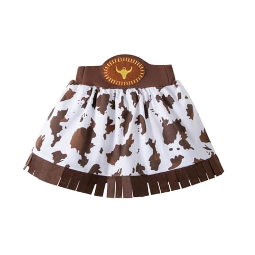 Disfraz completo vaquera para niñas con chaleco y sombrero miniatura 3