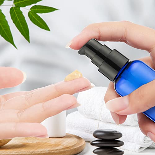 RAYNAG 5 Pack Empty Refillable Plastic Pump Bottle Ideal for Lotion Cream Essential Oil Travel Small Container,50ml/1.7oz2