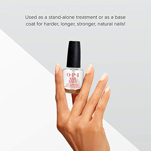 Image of O.P.I Nail Envy Nail Strengthener | 15 ml | Nail Hardener Polish and Base Coat | Transparent Nail Protector for Strong Natural Nails