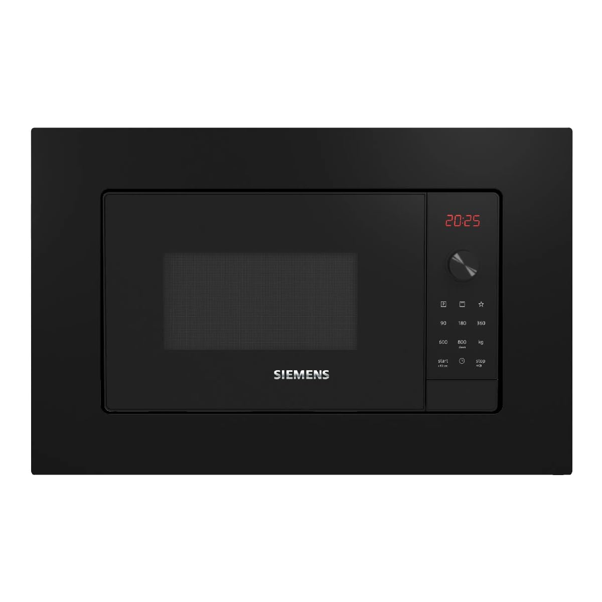 Siemens BE623LMB3 iQ300 Einbau-Mikrowelle, Schwarz, cookControl8 - Automatikprogramme, humidClean Plus - Innenraumreinigung, Grill-Funktion