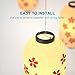 Traditional Japanese Style Beige White Silk Cherry Blossom Lantern 8 x 14 Inch, ZUEXT Set of 4 Waterproof Indoor Outdoor Festival Theme Birthday Party Home Yard Lanterns Japanese Eateries Decor
