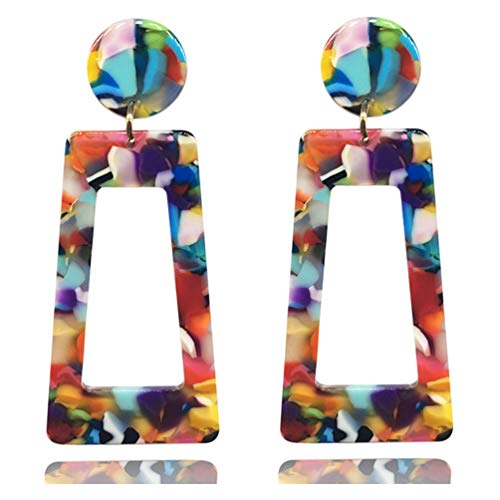 Acrylic Earrings for Women Multicolor Resin Earrings Statement Dangles Drop Earrings