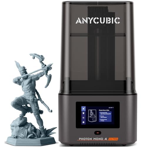 Anycubic Photon Mono 4 Ultra Imprimante 3D Résine, Écran LCD Mono 7” 10k avec Source Lumineuse COB, Vitesse Max120mm/h, Écran Tactile HD avec 8 Langues, Taille d'impression 153,4x87x165 mm