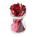 Sago Brothers 200pcs 4'' Metallic Twist Ties (Red)