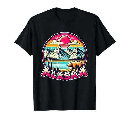Alaska Souvenir Alaskan Vacation Vintage Travel Men Women T-Shirt
