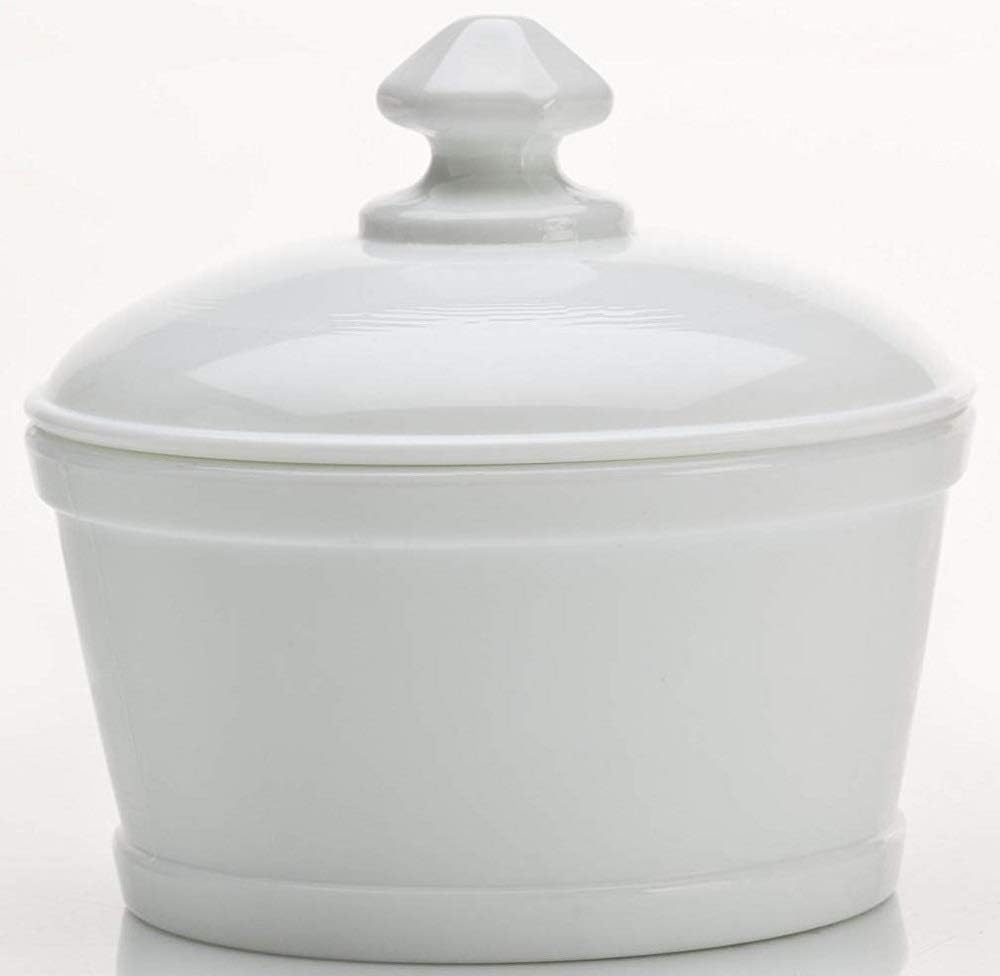 Mosser Glass Round Lided Butter Tub in Butter Solid Milk