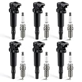 Set of 6 UF592 Ignition Coils & 12120032137 Spark Plugs