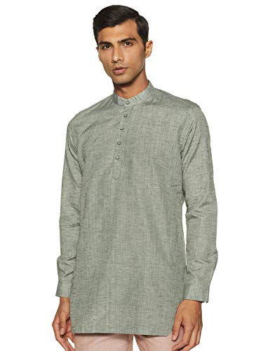 Image of Integriti Men's Cotton Solid Regular Kurta