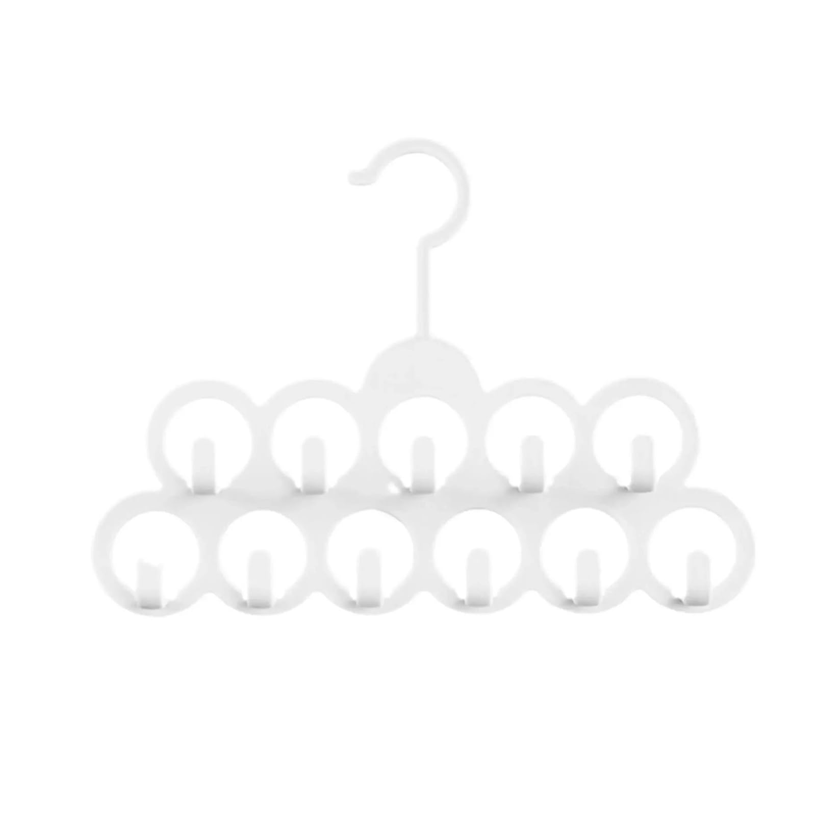 11Holes Clothes Tie Belt Shawl Scarf Hanger Organizer Hook Closet Holder(6)