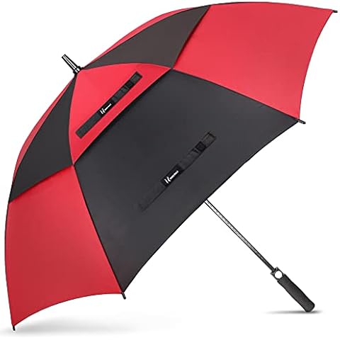 NINEMAX Large Golf Umbrella Windproof 68 Inch Extra Large, Automatic Open Double Canopy Vented Oversized Adult Umbrella for Rain and Wind Cover