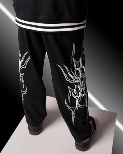Image of ZAMS Inferno Core Cotton | 300 GSM | Printed Aesthetic Trackpants | Straight Fit Joggers for Men.