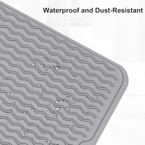 CPAP Protector Mat,Waterproof Nightstand Protector Mat,Non-Slip Protective Pad Ensure CPAP Machine Stays Stable On CPAP Nightstand,Multi-use Silicone Mat for Preventing Vibration and Noise (Grey) — 사진 5