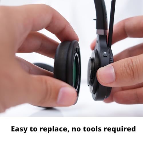 Cojín para Orejera para Yealink WH62, WH66, UH36 y YHS36, 1 Pieza con Toallita Headset Advisor - 1 Cojín y 1 Placa de Oreja Incluidos miniatura 3