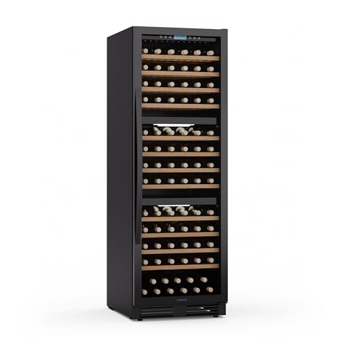 KLARSTEIN Vinovilla 36 Trio Cantinetta per Vini, 144 Bottiglie, 3 Temperatura 5-20°C, Touch Control, LED, UV, A Libera Installazione