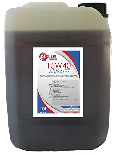 Huile 15W-40 A3/B4/E7 essence & diesel, bidon 10 L DLLUB