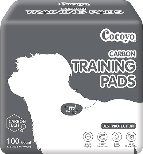 COCOYO Dog Training Pads丨Carbon Absorb Eliminating Urine Odor Puppy Pads丨Premium Charcoal Dog...