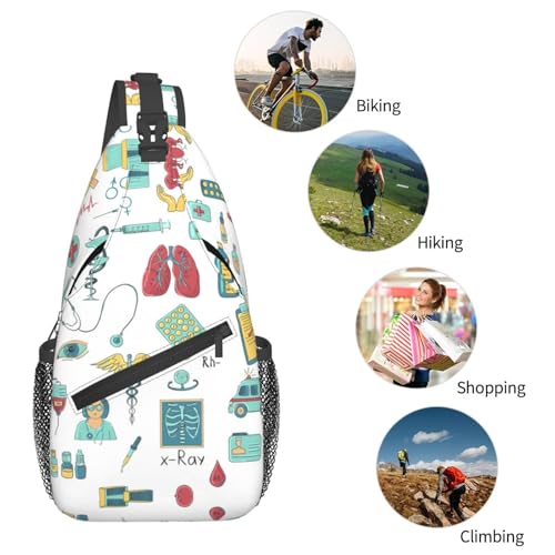 Mochila Bandolera Unisex Con Estampado Abstracción Biología Química miniatura 6