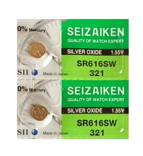 Seizaiken SR616SW 321 Silver Oxide Batteries 1.55V for Wrist Watch - Pack of 2 Batteries-picture-18