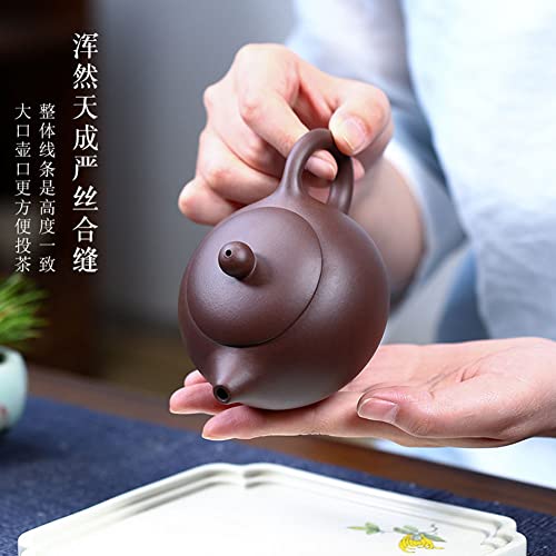 Image of Xishi Teapot 7oz Chinese Zisha Clay Pot Ceramics Purple Sand Mud Kungfu Tea Set with Gift Box (purple 9 hole filter)