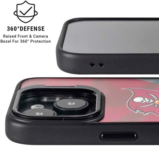 Skinit Kickstand Phone Case Compatible with iPhone 16 - Officially Licensed NFL Tampa Bay Buccaneers Design