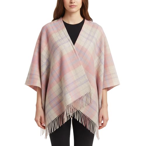 Mini cape 100% laine d'agneau et tartan Macdonald White haut de gamme pour enfant