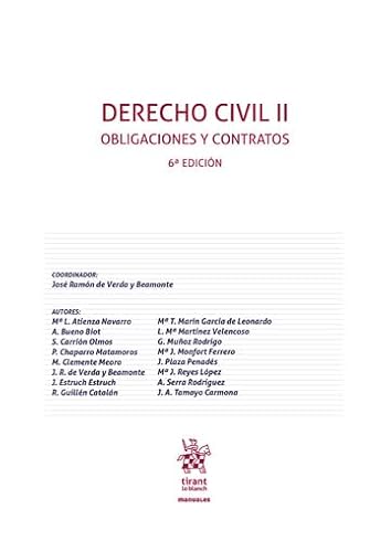 Derecho Civil II. Obligaciones y contratos 6ª Edición: 1 (Manuales de Derecho Civil y Mercantil)