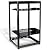 ECHOGEAR 15U Open Frame Rack - Heavy Duty 4 Post Design Holds All Your Network Servers & AV Gear - Includes 2 Vented Shelves & is Wall Mountable