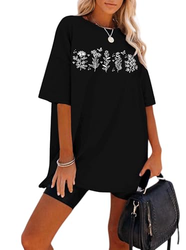 Image of Remidoo Oversized Graphic Tshirts for Women Casual Loose Fit Short Sleeve Tee