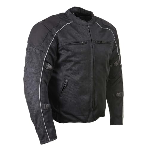 Image of Milwaukee Leather Men's CE Armored Textile Motorcycle Rider Jacket - Year Round Wear