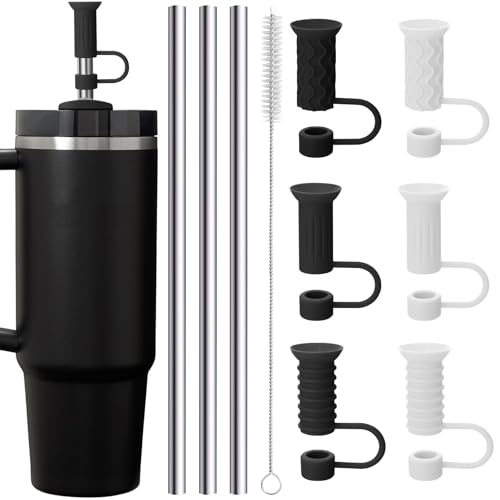 Mity Rain Silicone Straw Toppers for Stanley Tumblers